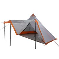 Tipi Tent 8-persoons waterdicht grijs en oranje 3