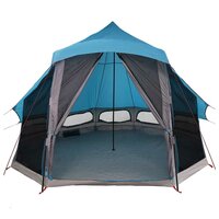 Tipi Tent met dak met opslag Blauw 404 x 370 x 270 cm taft 4