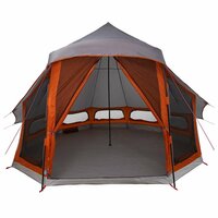 Tipi Tent met dak Grijs en Oranje 404 x 370 x 270 cm taft 4