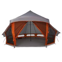 Tipi Tent met dak Grijs en Oranje 508 x 470 x 300 cm taft 4