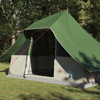 Tipi Tent met dak met opslag Groen 364 x 281 x 257 cm taft 3