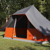 Tipi Tent met dak Grijs en Oranje 364 x 281 x 257 cm taft 3