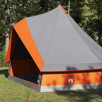 Tipi Tent met dak Grijs en Oranje 400 x 346 x 250 cm taft 3