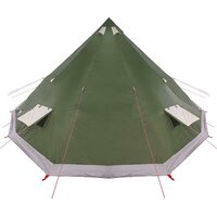Tipi Tent met dak met opslag Groen 560 x 560 x 300 cm taft 5