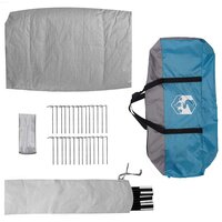 Tipi Tent met dak met opslag Blauw 560 x 560 x 300 cm taft 9