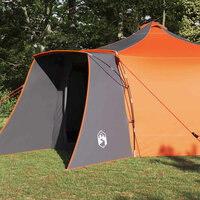 Tipi Tent met dak Grijs en Oranje 492 x 492 x 275 cm taft 3