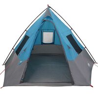 Tipi Tent met dak met opslag Blauw 383 x 338 x 217 cm taft 4