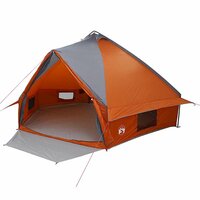 Tipi Tent voor 10 Personen Grijs en Oranje 490 x 410 x 210 cm 2