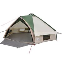 Tipi Tent 8-Persoon met dak Groen en Wit 490 x 410 x 210 cm 2