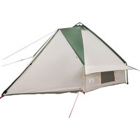 Tipi Tent 8-Persoon met dak Groen en Wit 490 x 410 x 210 cm 4
