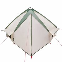 Tipi Tent 8-Persoon met dak Groen en Wit 490 x 410 x 210 cm 7