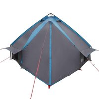 Tipi Tent 8-Persoon met dak Blauw en Grijs 490 x 410 x 210 cm 7