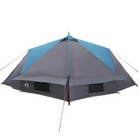 Tipi Tent voor 6 Personen Blauw en Grijs 431 x 366 x 185 cm 6