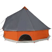Tipi Tent voor gezin 8-persoons waterdicht grijs en oranje 9