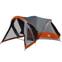 Tipi Tent voor gezin 8-persoons waterdicht grijs en oranje 5