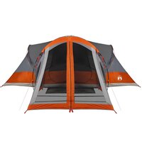 Tipi Tent voor gezin 8-persoons waterdicht grijs en oranje 6