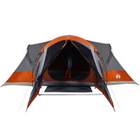 Tipi Tent voor gezin 8-persoons waterdicht grijs en oranje 7