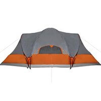 Tipi Tent voor gezin 8-persoons waterdicht grijs en oranje 9
