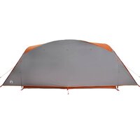 Tunneltent 6-persoons waterdicht grijs en oranje 7
