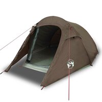 Tunneltent 2-persoons waterdicht bruin 2