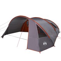 Tunnel Tent 6-Persoon Grijs en Oranje 700 x 590 x 215 cm 2