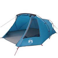 Tunnel Tent 3-Person met dak Blauw en Grijs 328 x 228 x 115 cm 2