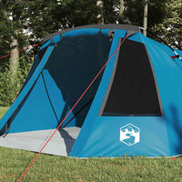 Tunnel Tent 3-Person met dak Blauw en Grijs 328 x 228 x 115 cm 3