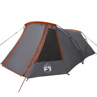 Tunnel Tent 3-Person met dak Grijs en Oranje 328 x 228 x 115 cm 4