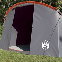 Tunnel Tent 4-Person met dak Grijs en Oranje 318 x 275 x 140 cm 3