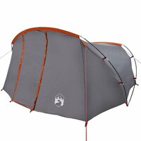 Tunnel Tent 4-Person met dak Grijs en Oranje 318 x 275 x 140 cm 4