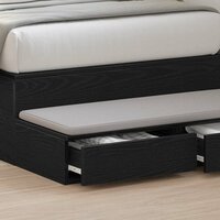 Bedlades met lade Zwart Eiken 100 x 36,5 x 16,5 cm Bewerkt hout 4