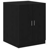 Wasmachinekast 2 pcs Zwart Eiken 70,5 x 71,5 x 181,5 cm 7