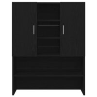 Wasmachinekast 2 pcs Zwart Eiken 70,5 x 71,5 x 181,5 cm 8