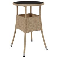 Tuin eettafelset 3 pcs Beige poly rattan 5
