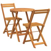 Tuin eettafelset 3 pcs Olie naturel Massief Acaciahout 2