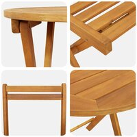 Tuin eettafelset 3 pcs Olie naturel Massief Acaciahout 9