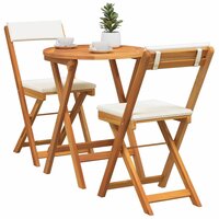 Tuin eettafelset 3 pcs Olie naturel Massief Acaciahout 3