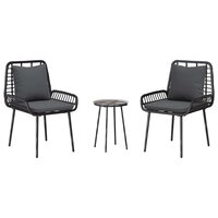 Tuin eettafelset 3 pcs Zwart en Anthraciet poly rattan 8