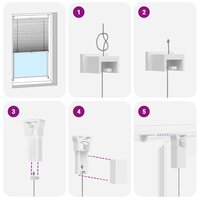 Rolgordijn 40x200 cm geplooid wit 5