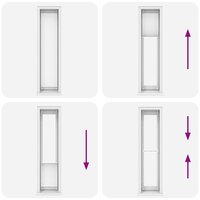 Rolgordijn 40x200 cm geplooid wit 6