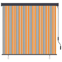 Rolgordijn Geel en Blauw 180x250 cm Stof en Aluminium 2