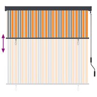 Rolgordijn Geel en Blauw 180x250 cm Stof en Aluminium 7