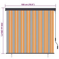 Rolgordijn Geel en Blauw 180x250 cm Stof en Aluminium 8