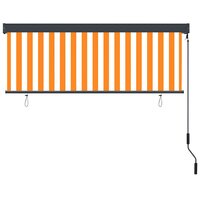 Rolgordijn Wit en Oranje 180x250 cm Stof en Aluminium 3