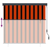 Rolgordijn Oranje en Bruin 180x250 cm Stof en Aluminium 7