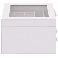 Sieradendoosje 3-laags 23x20,5x14 cm wit 7