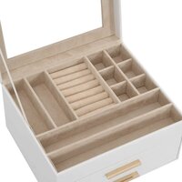 Sieradendoosje 3-laags 23x20,5x14 cm wit 9