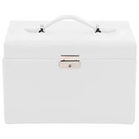 Sieradendoosje 3laags met spiegel afsluitbaar 26x18x17,5 cm wit 4