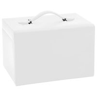 Sieradendoosje 3laags met spiegel afsluitbaar 26x18x17,5 cm wit 7