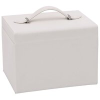 Sieradendoosje 4laags spiegel afsluitbaar 22,5x17,5x16,5 cm wit 7